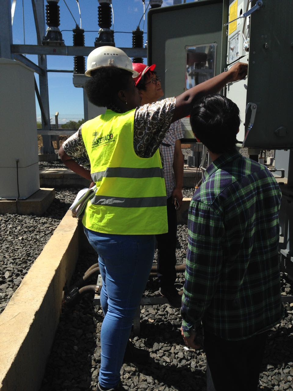 Carol in action on site at Sultan Hamud SubStation