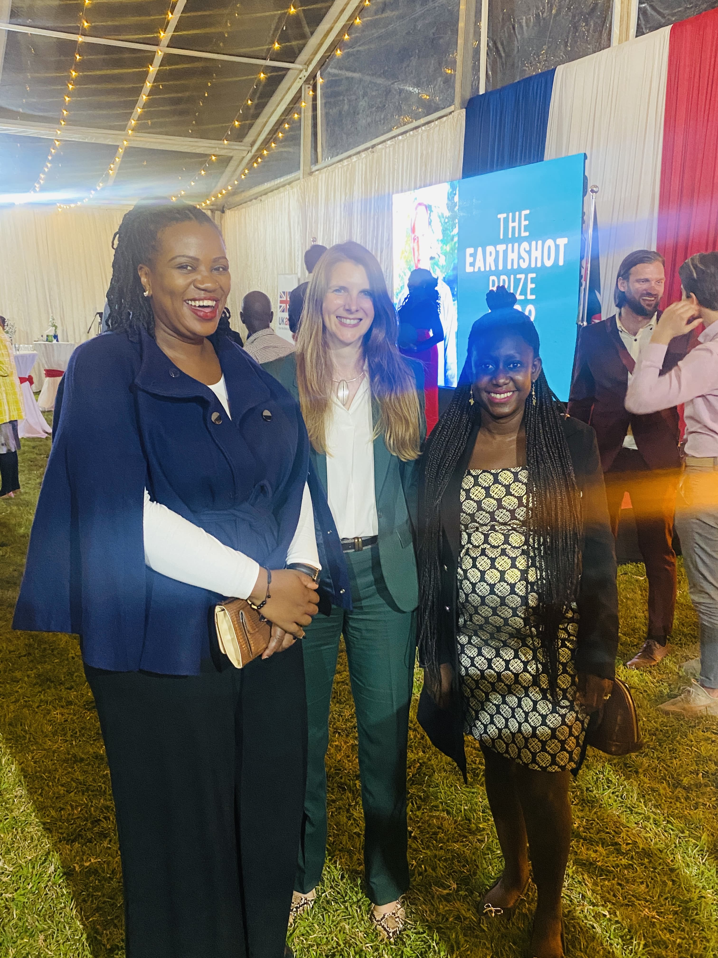 Carol with The British High Commissioner for Kenya, H.E Jane Marriott at EarthShot Prize Reception. Nairobi, Kenya. December 2022.